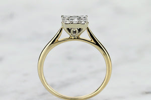 VINTAGE ESTATE C1940’s DIAMOND SQUARE CLUSTER RING ON 14ct YELLOW GOLD