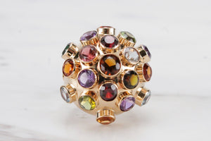 VINTAGE c1950 ‘SPUTNIK’ BOMBE RING ON 18ct YELLOW GOLD