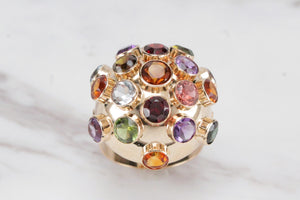 VINTAGE c1950 ‘SPUTNIK’ BOMBE RING ON 18ct YELLOW GOLD