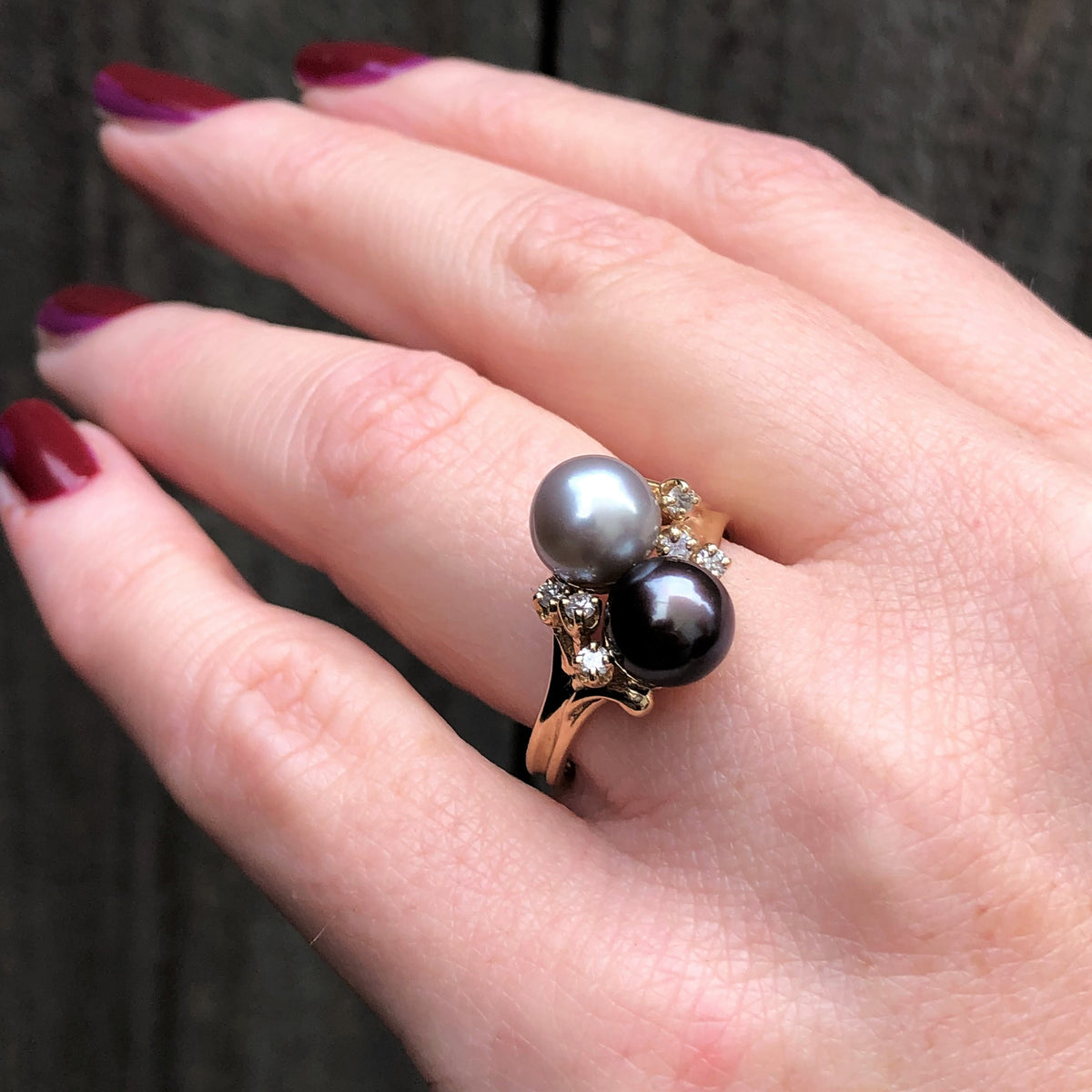 Mikimoto black deals pearl ring