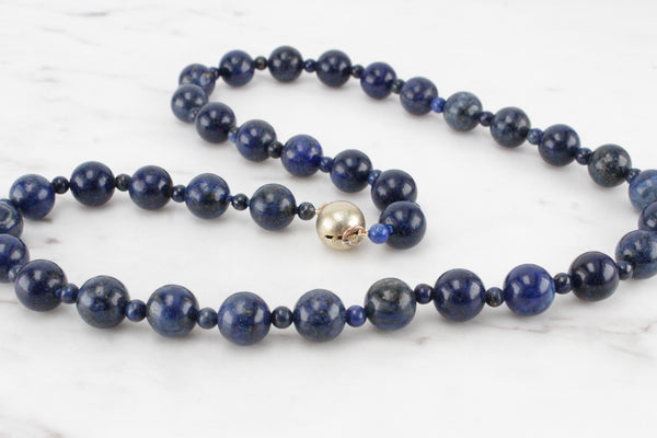 Dainty Lapis Lazuli Beaded Chain Necklace, Layering Necklace – Fabulous  Creations Jewelry