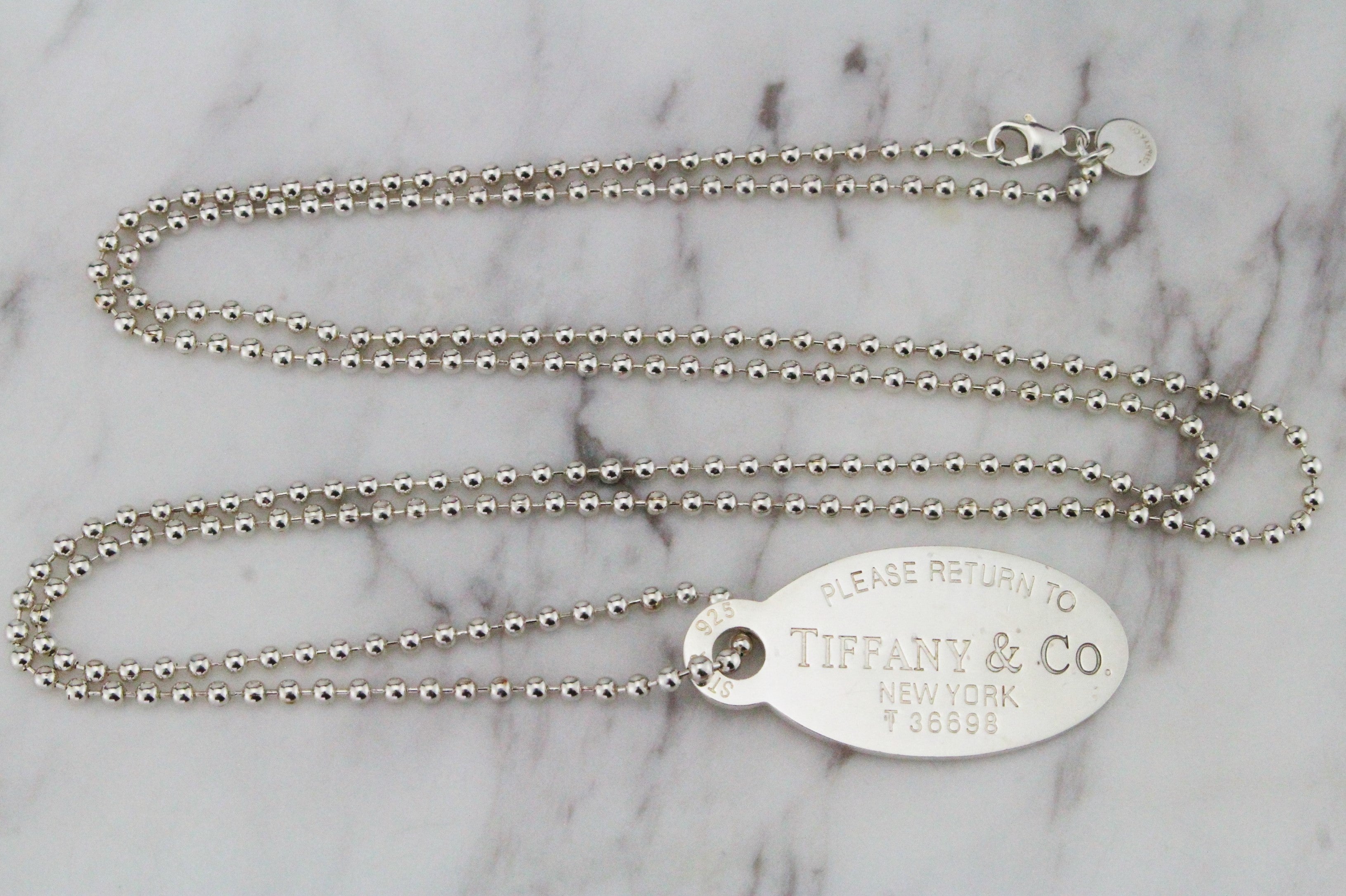 Tiffany & Co Sterling Silver 2003 Dog Chain Bead Ball Chain