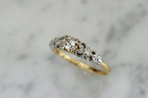 ART DECO c1920 DIAMOND RING ON 18ct YELLOW GOLD & PLATINUM