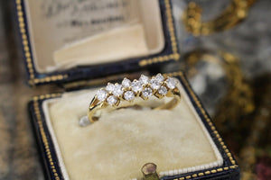 ESTATE DIAMOND DRESS RING ON 14ct YELLOW GOLD