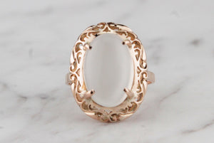 VINTAGE c1940/50’s MOONSTONE RING ON 9ct ROSE GOLD