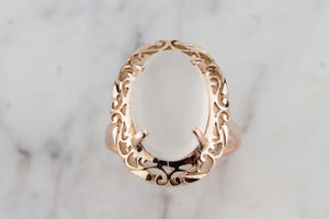 VINTAGE c1940/50’s MOONSTONE RING ON 9ct ROSE GOLD