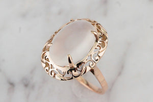 VINTAGE c1940/50’s MOONSTONE RING ON 9ct ROSE GOLD