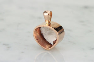 HANDCRAFTED CUSTOM 3.3ct MORGANITE PENDANT ON 9ct ROSE GOLD