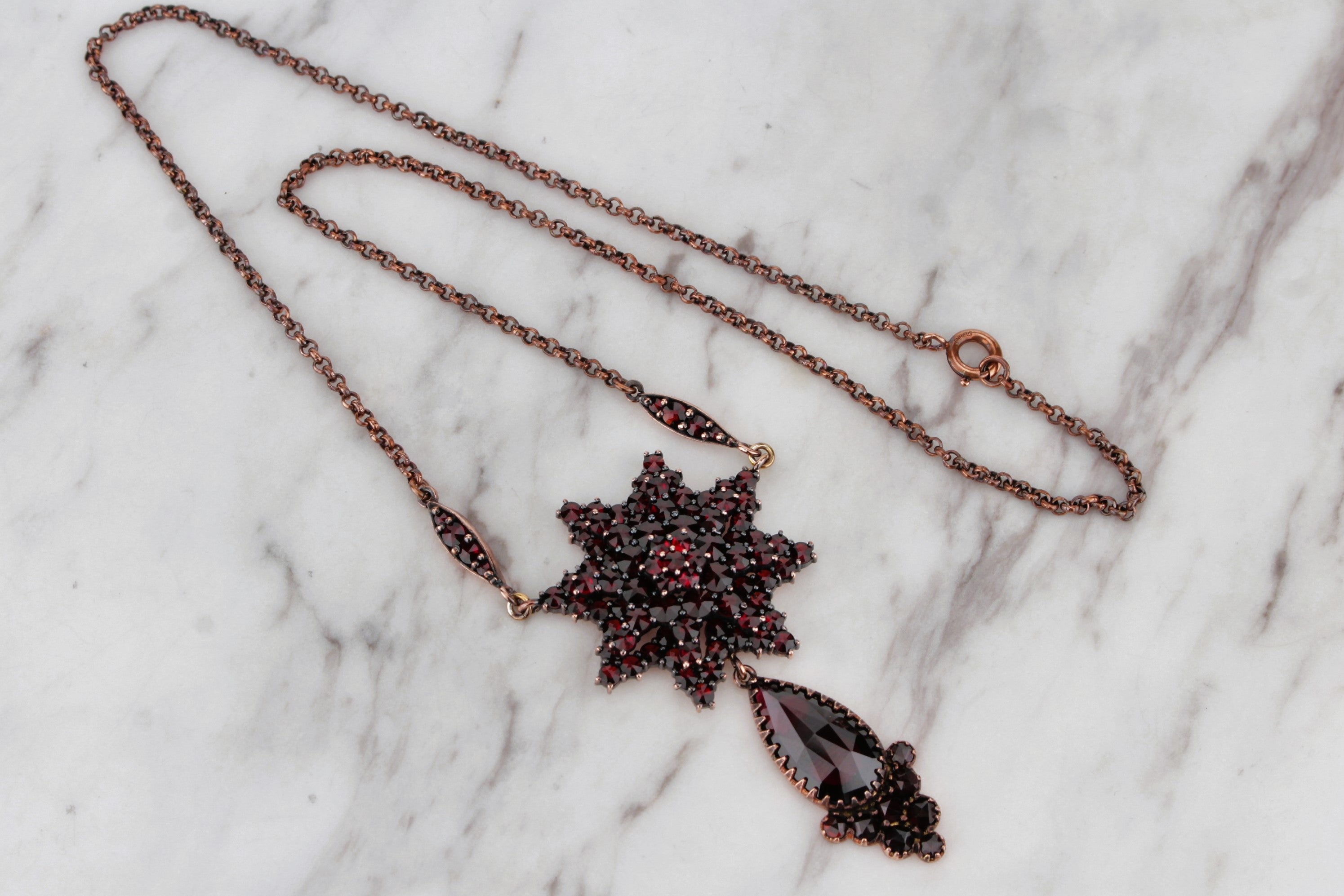 Garnet necklace | multi strand garnet necklace | vintage garnet bead  necklace | natural garnet gemstone beads